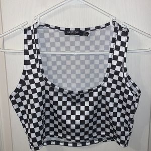 Nasty Gal Collection checkered tank top